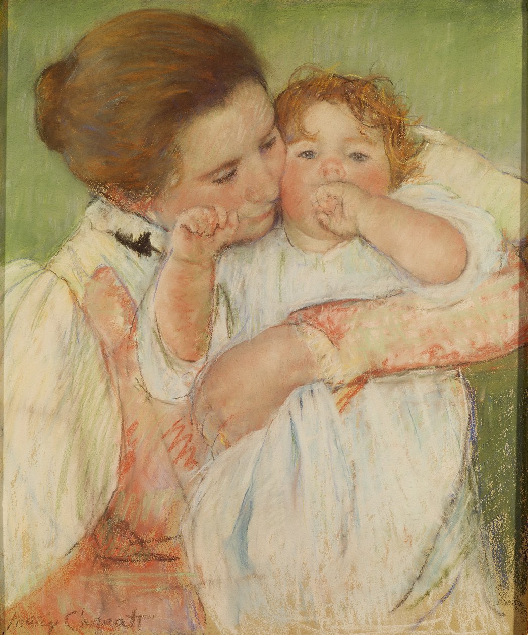 母と子、1897（紙にパステル） 作： メアリー・カサット