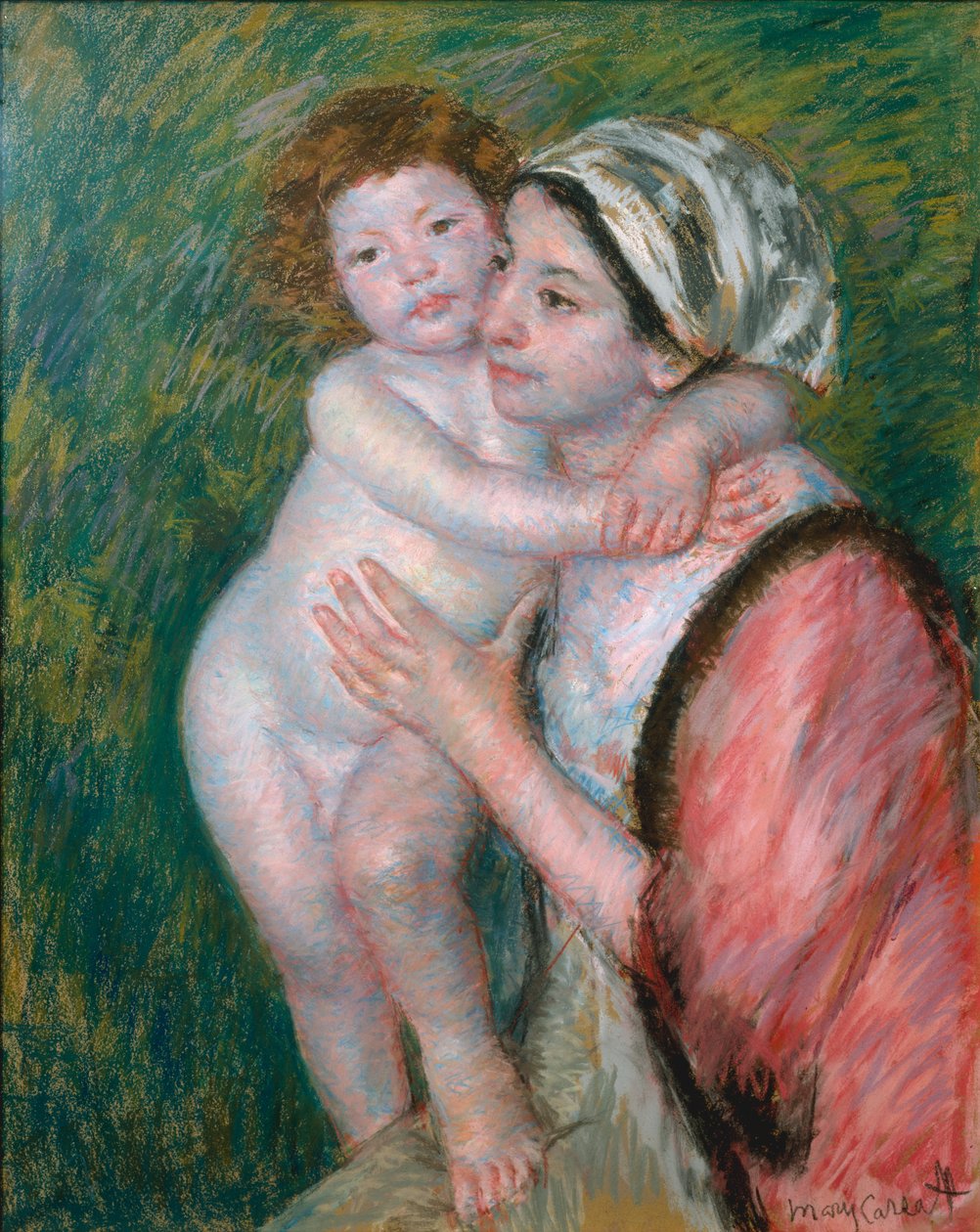 母と子、1914 作： メアリー・カサット