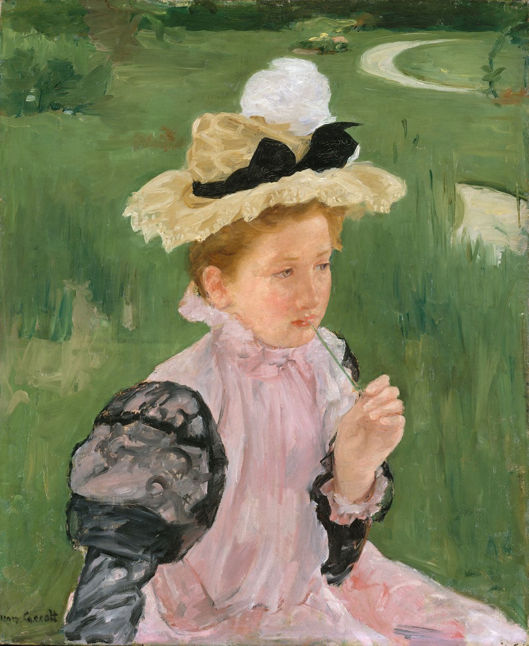 若い少女の肖像、c.1899 作： メアリー・カサット
