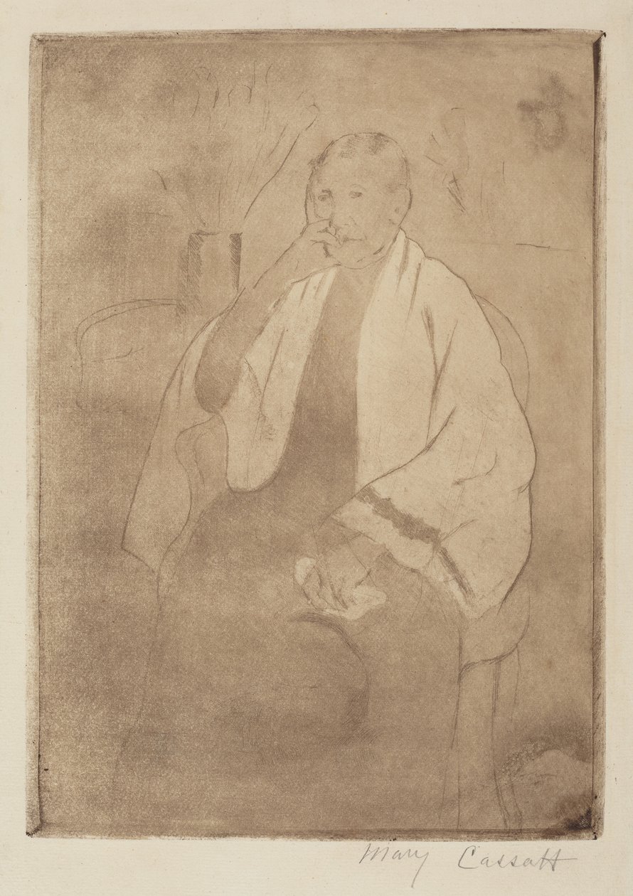画家の母の肖像」1889-1890年頃。 作： メアリー・カサット