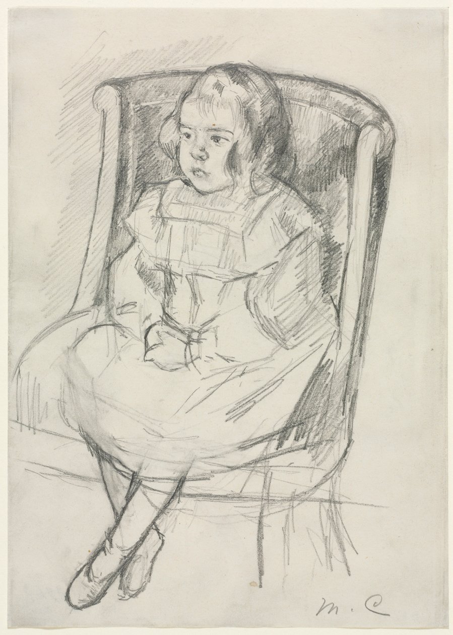 Simone Seated、c。 1903。 作： メアリー・カサット