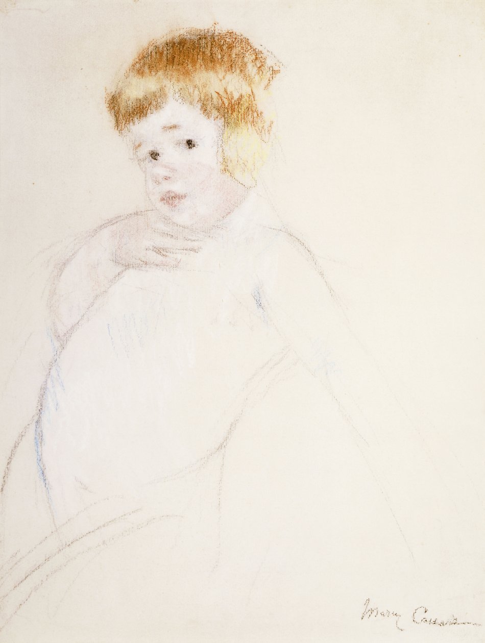 愛撫のための赤ちゃんのための研究、1902年頃 作： メアリー・カサット