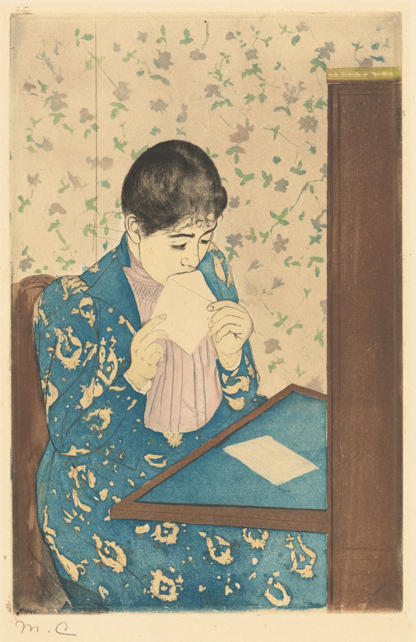手紙、1890-1891。 作： メアリー・カサット
