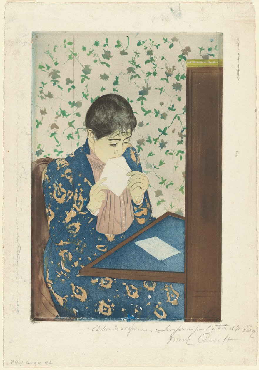 1890年から1891年の「手紙」。 作： メアリー・カサット