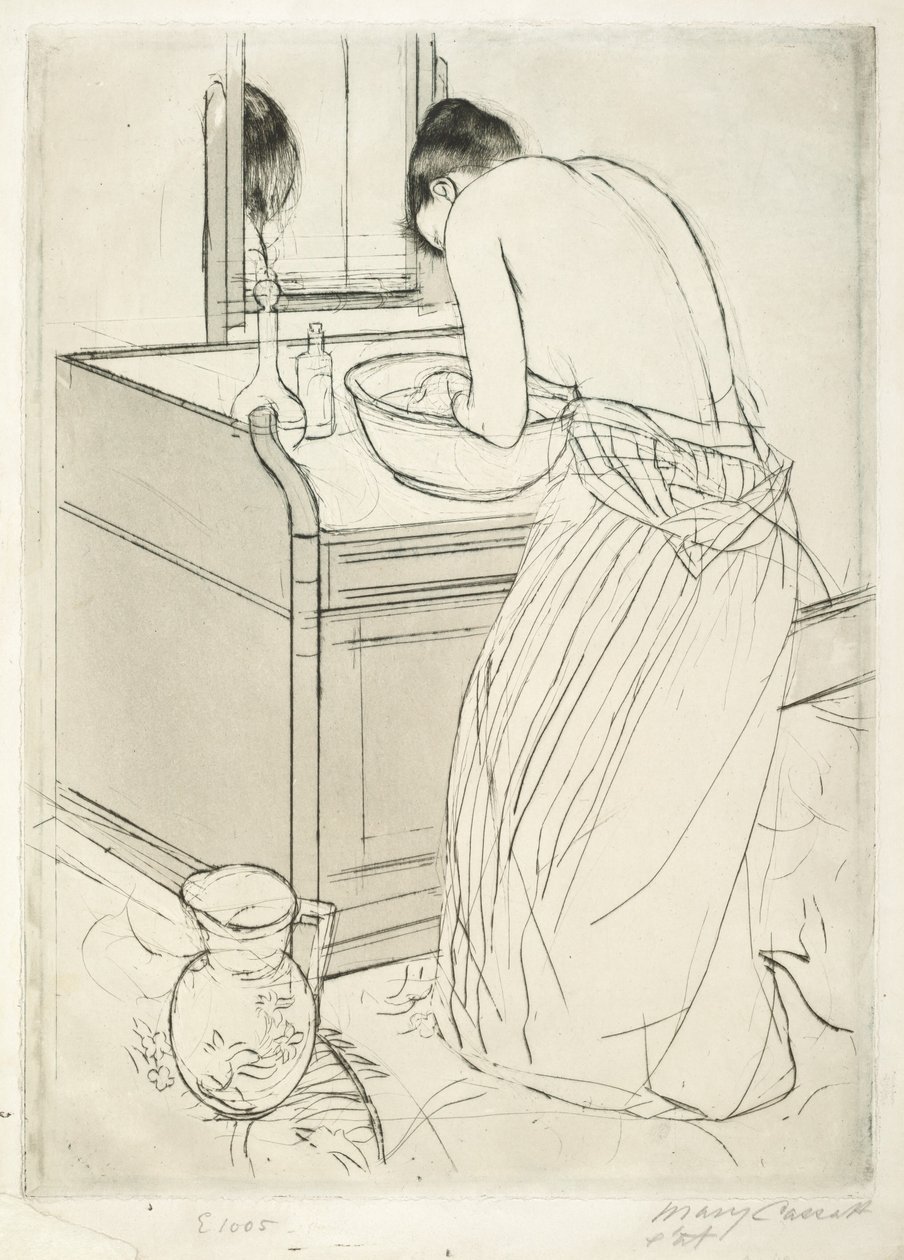 女性の入浴、1890-1891。 作： メアリー・カサット