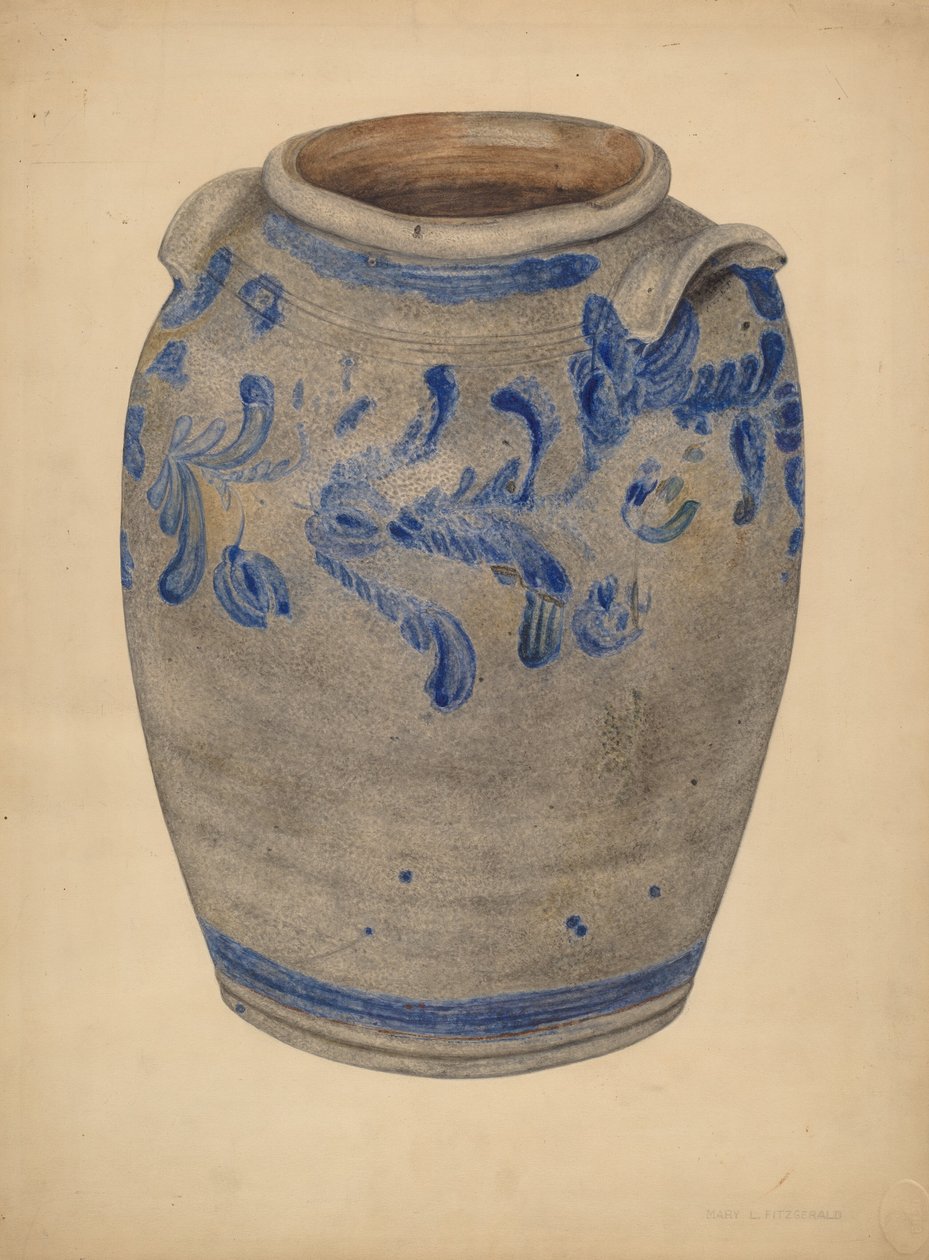 Stoneware Crock, 19351942. 作： メアリーフィッツジェラルド