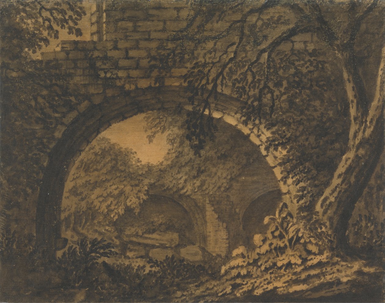 An Arch in the Vault of an Overgrown Ruin   1442077   ja       japanese Successfully Translated  Original: View of Hong Kong valley, China, lithograph by Salvatore Puglia from Poliorama Pittoresco, n 14, November 9 Translat: View of Hong Kong valley, China 作： メアリー・ハーコート