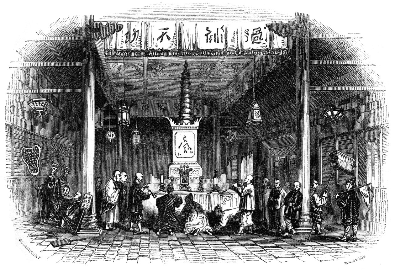 仏教寺院（中国）1847年 作： 石工