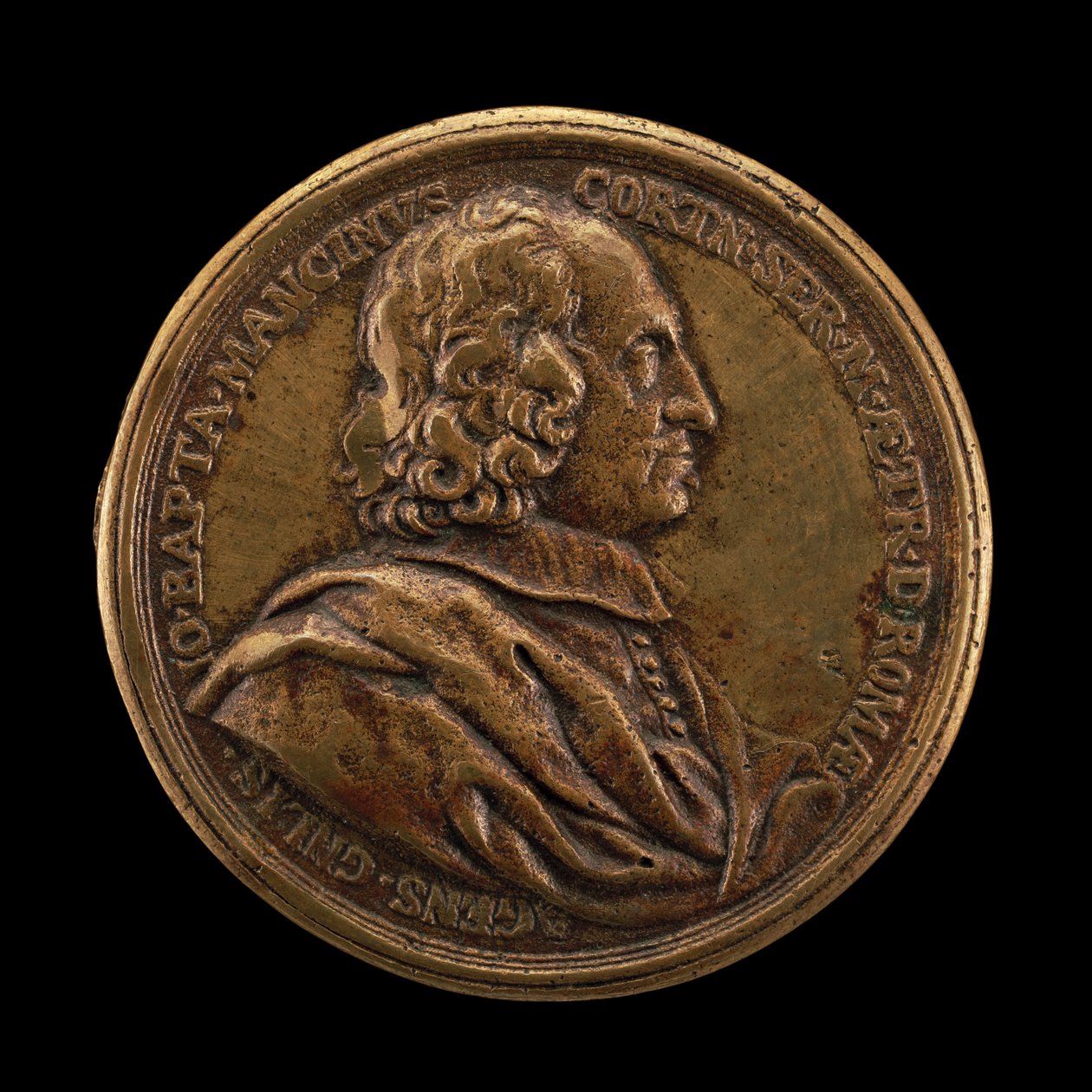ジョヴァンニ・バッティスタ・マンチーニ、1694年死去、ローマのトスカーナ州のエージェント・ジェネラル［裏面］、1680年。 作： マッシミリアーノソルダーニ