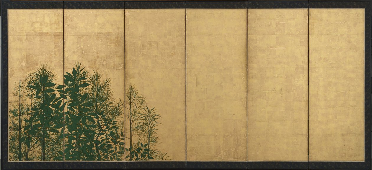 木、江戸時代初期（紙に墨、色、金） 作： 印鑑の達人