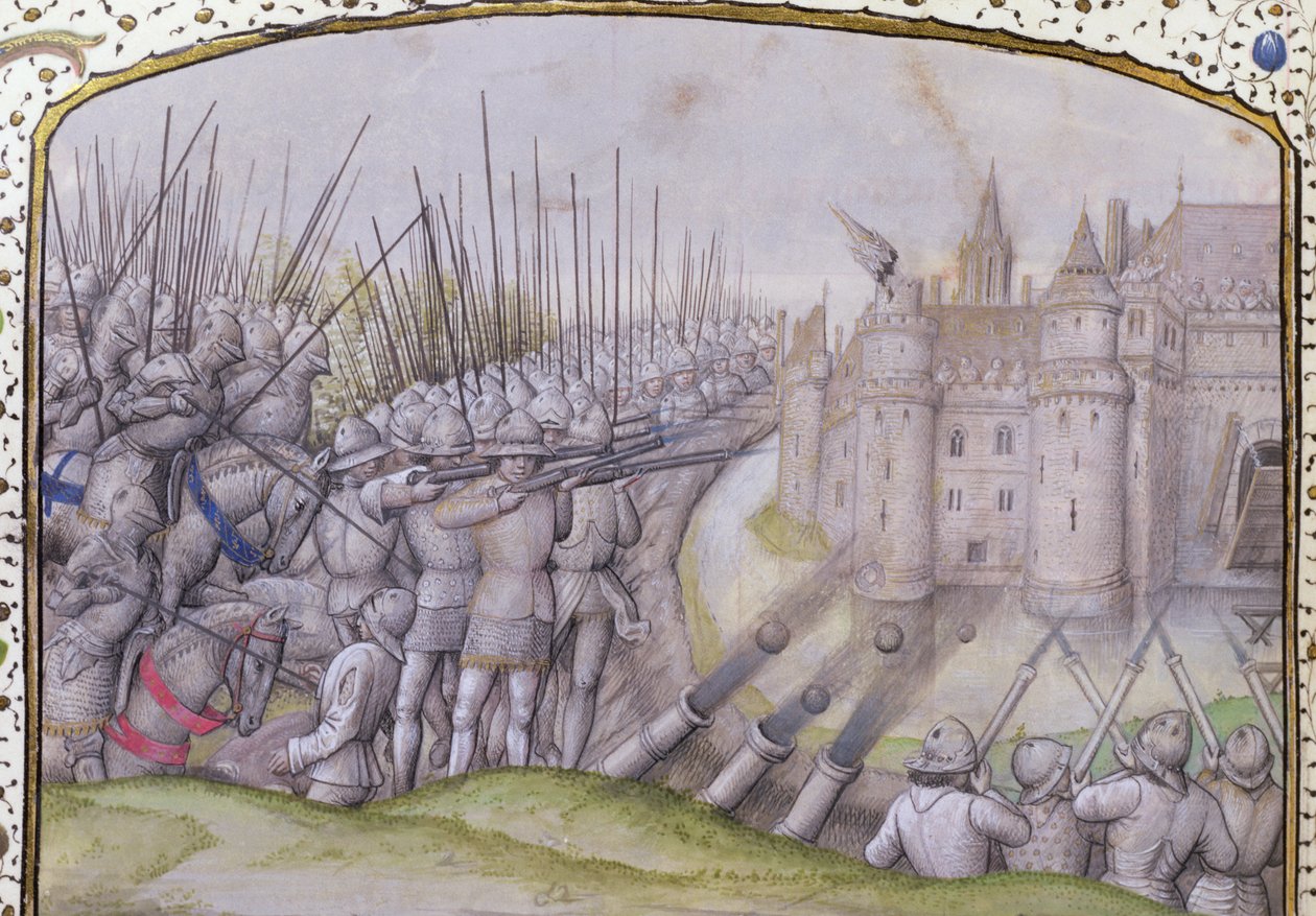 Ms 659 f.271 r。 1364年、1477年のアヴレイの戦い 作： ブルゴーニュのマリアのマスター