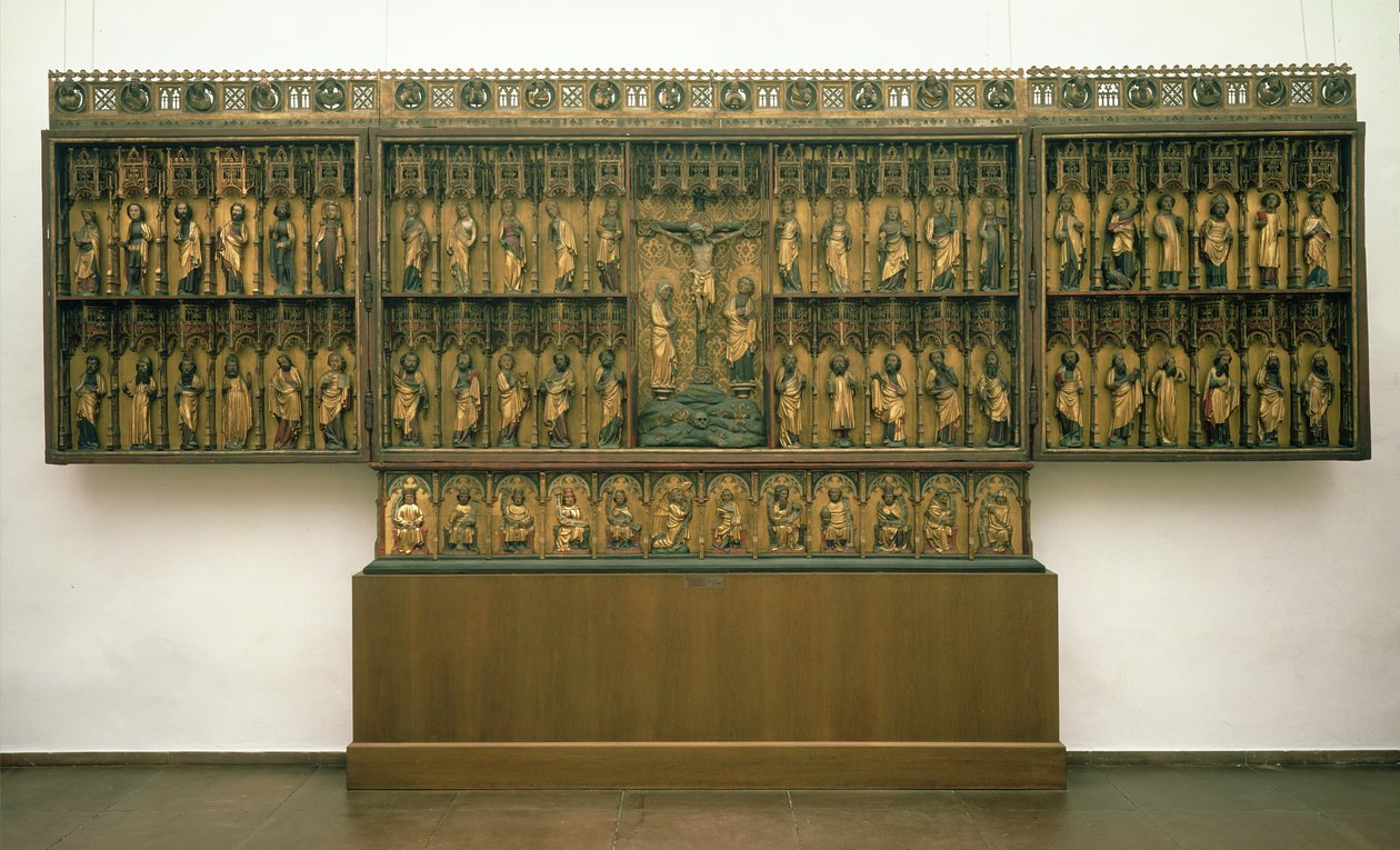 ハンブルグの聖ペテロ教会の高祭壇、グラボワー祭壇、1383年（tempera ond panel） 作： ミンデンのマスターバートラム