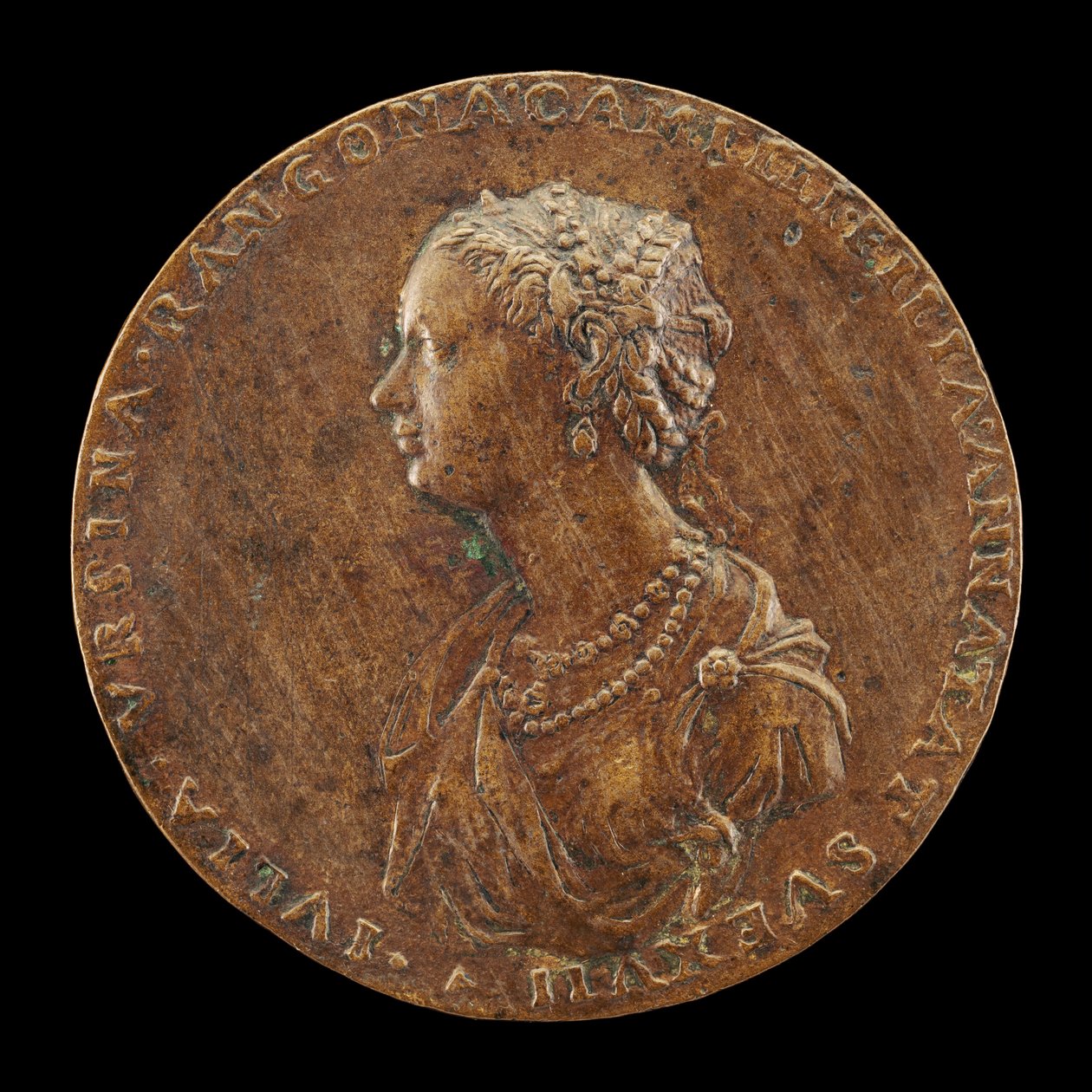ジュリア・オルシーニ、1537～1598年、バルダッサーレ・ランゴーニの妻。 1554年[表]、1554年。 作： マスターIAC。 URB。
