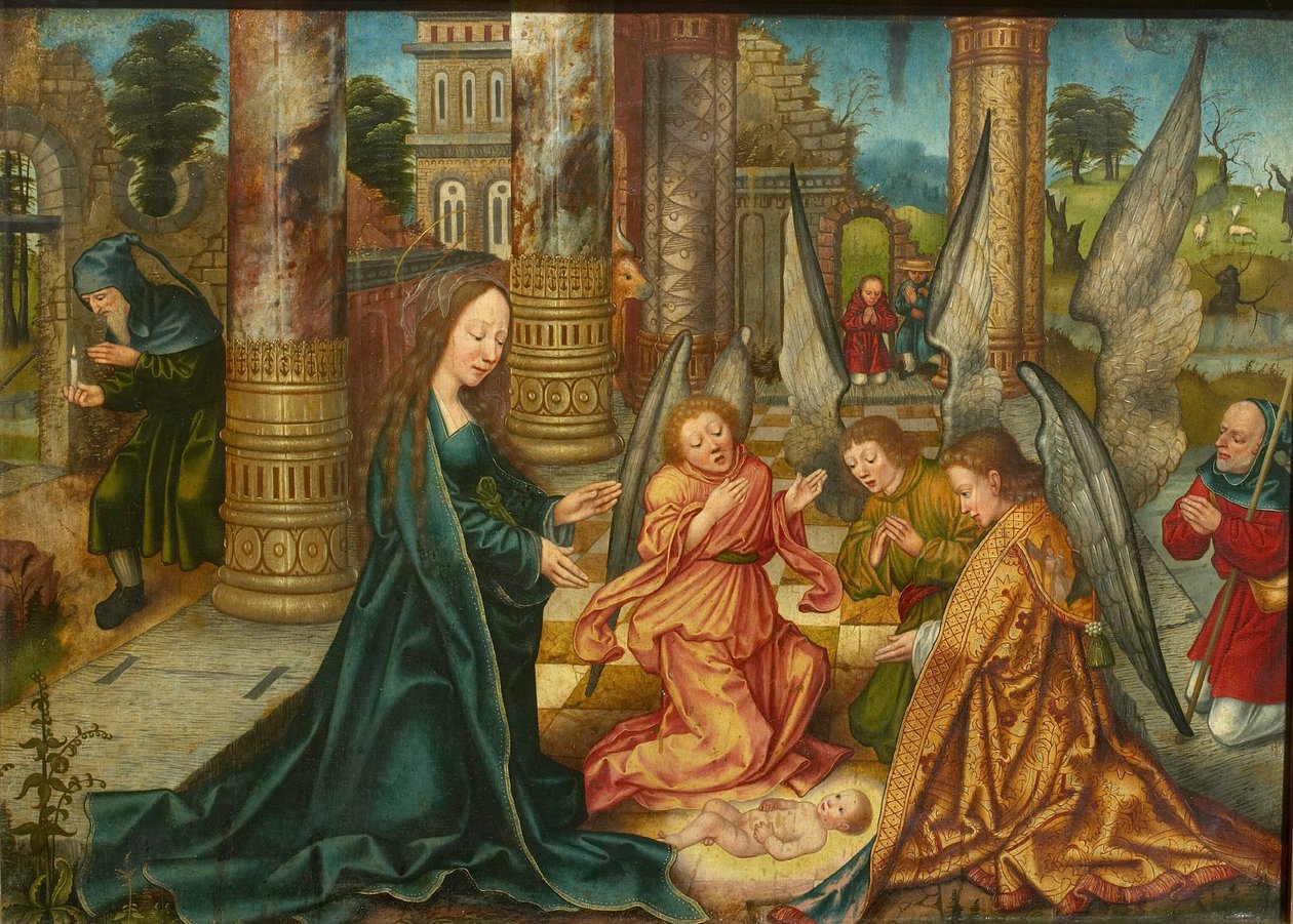 キリストの降誕、c。 1510年。 作： フランクフルトのマスター