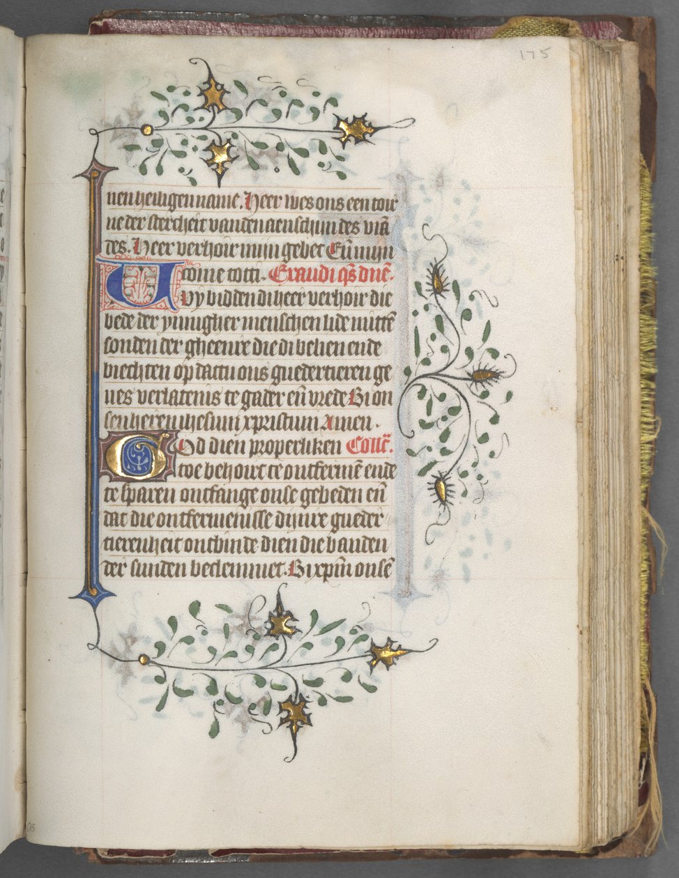 ユトレヒトの時間利用法：fol。 175r、テキスト、c。 1460-1465。 作： Gijsbrecht van Brederodeのマスター