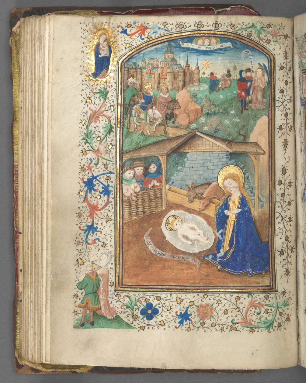 ユトレヒトの時間利用法：fol。 62v、キリスト降誕、c。 1460-1465。 作： Gijsbrecht van Brederodeのマスター
