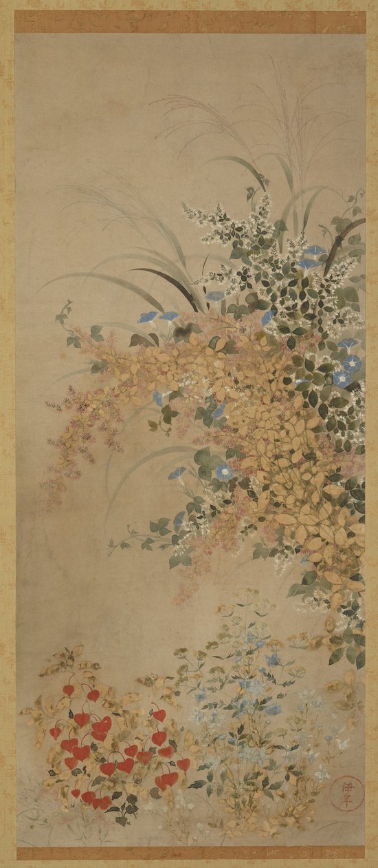 花と草 江戸時代（1600～1630）。 作： 印鑑の達人