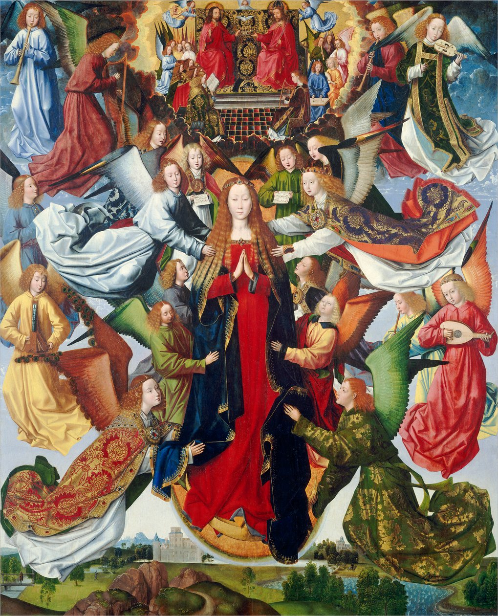 天国の女王メアリーc。 1485- 1500 作： 聖ルーシーの伝説のマスター
