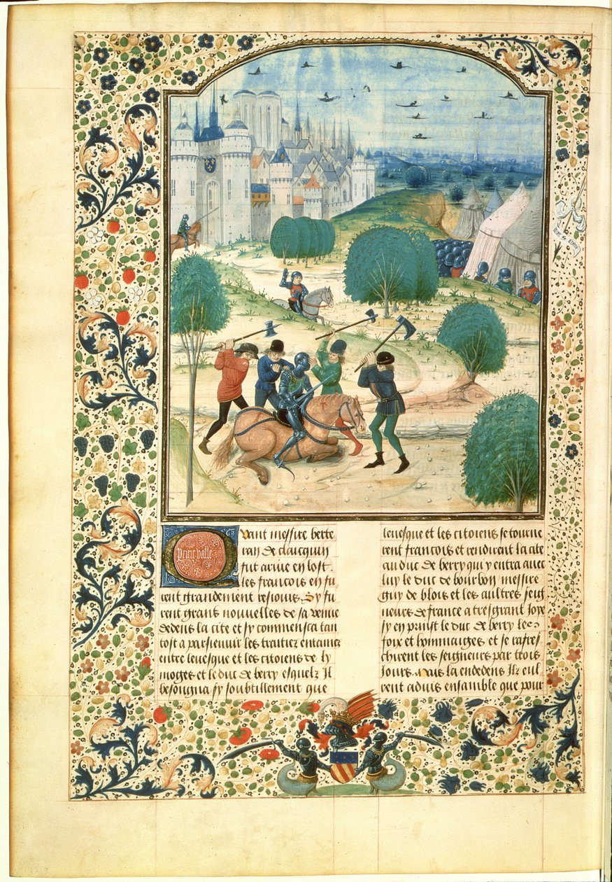 MS Fr 87 フォレステル領主ジャン・ド・ワブリン (d.c.1475) によって書かれたイングランド年代記の第 2 巻のミニチュア (ベラム) 作： ワブリンのマスター