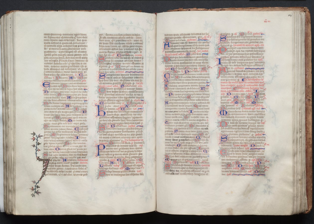 ゴータ・ミサールFol.104r、テキスト、1375年頃。 作： ボケテの達人
