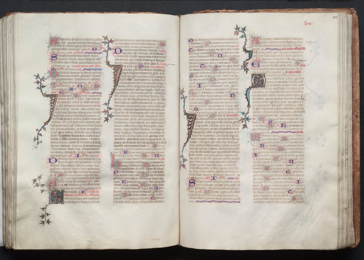 ゴータ・ミサールFol.104v、テキスト、1375年頃。 作： ボケテの達人