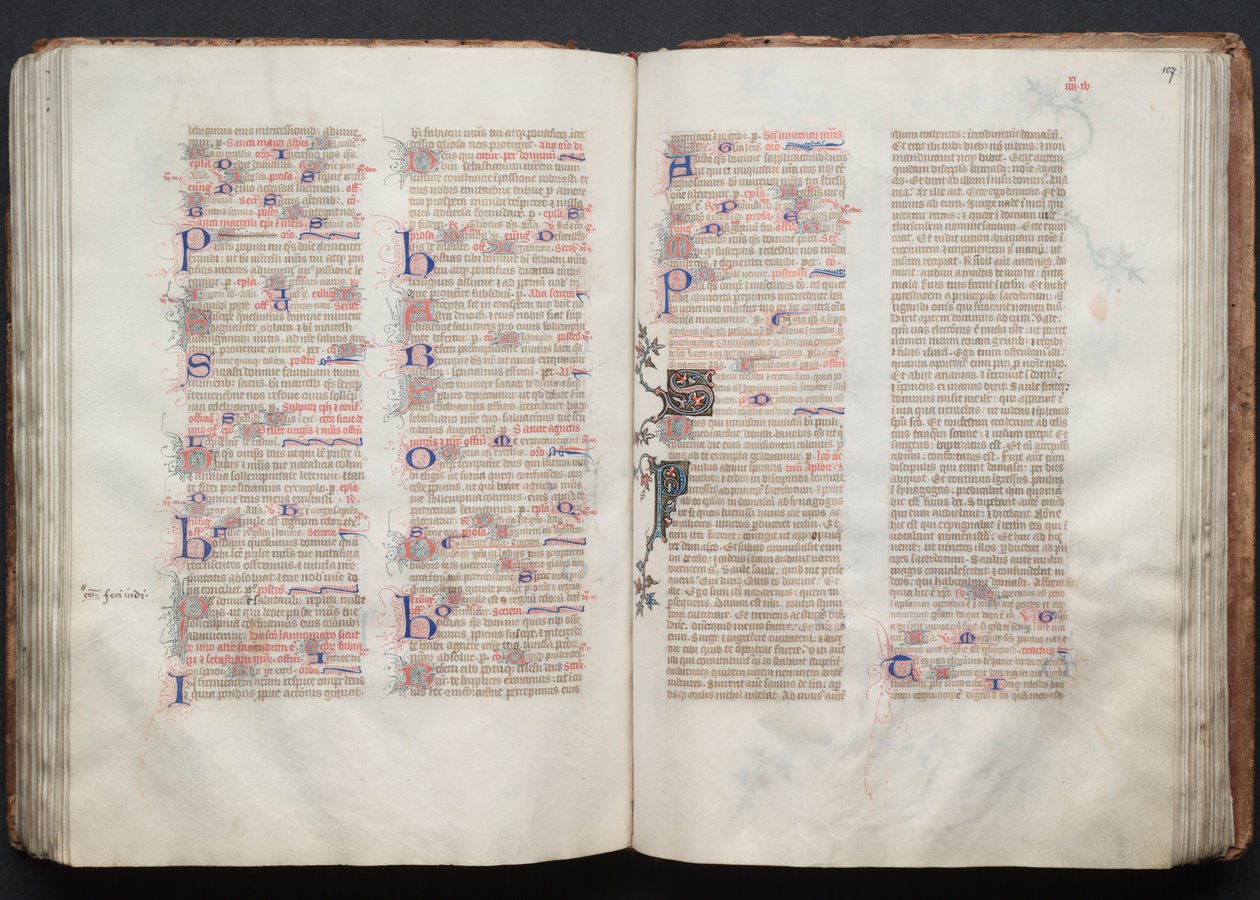 ゴータ・ミサールFol.107r、テキスト、1375年頃。 作： ボケテの達人