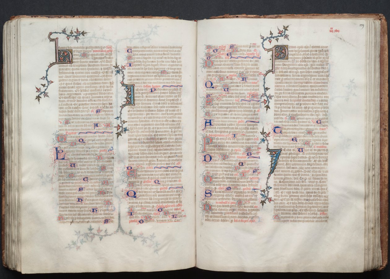 ゴータ・ミサールFol.109r、テキスト、1375年頃。 作： ボケテの達人