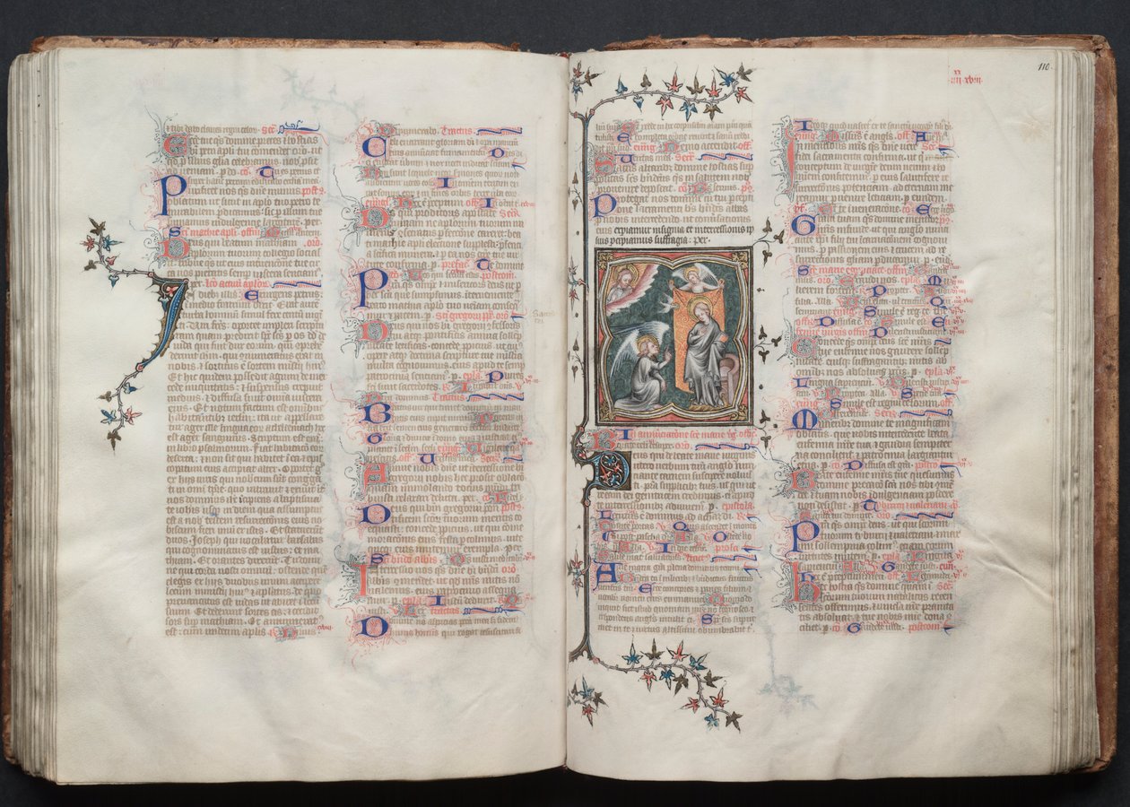 ゴータ・ミサールFol.109v、テキスト、1375年頃。 作： ボケテの達人