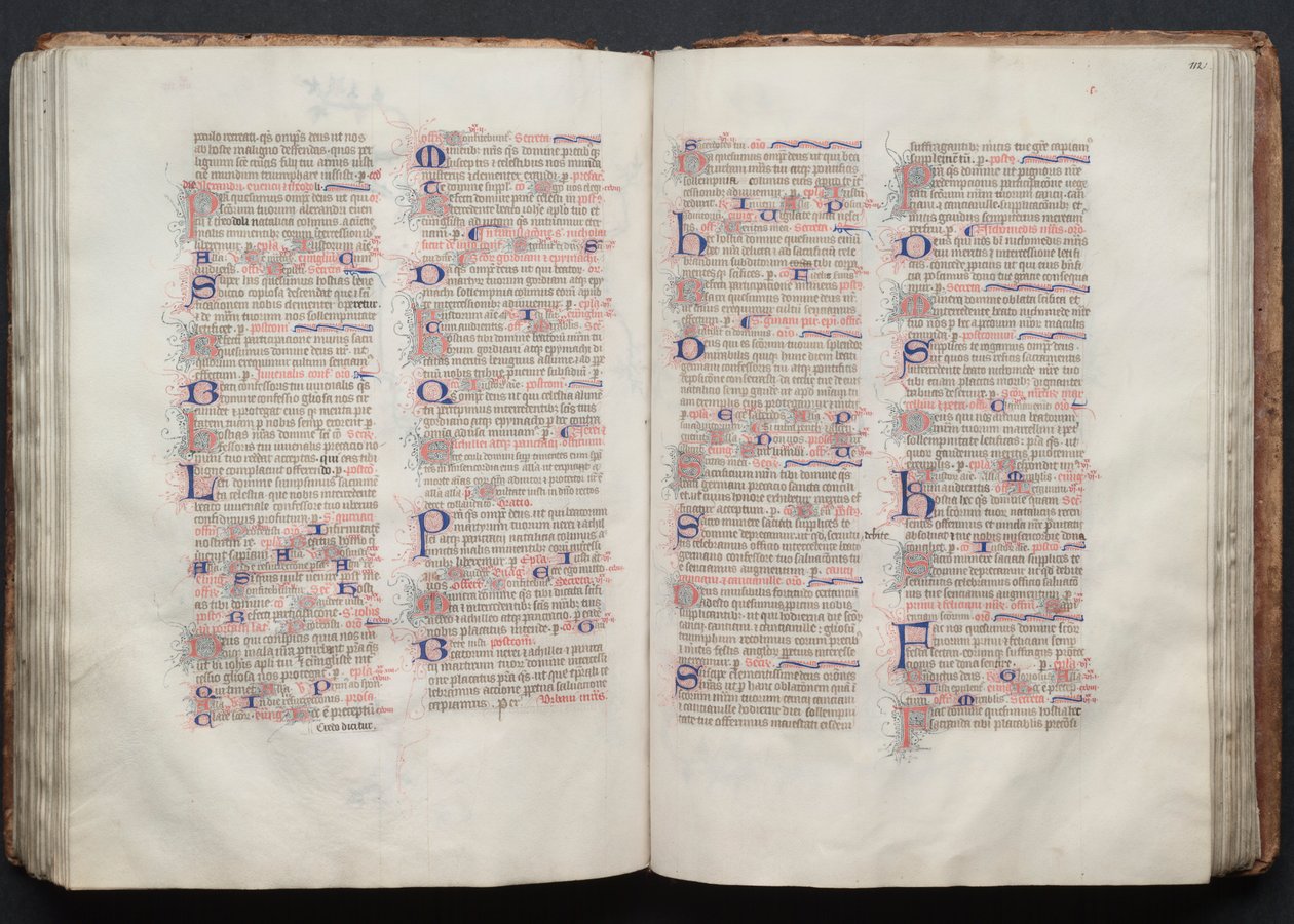 ゴータ・ミサールFol.112r、テキスト、1375年頃。 作： ボケテの達人