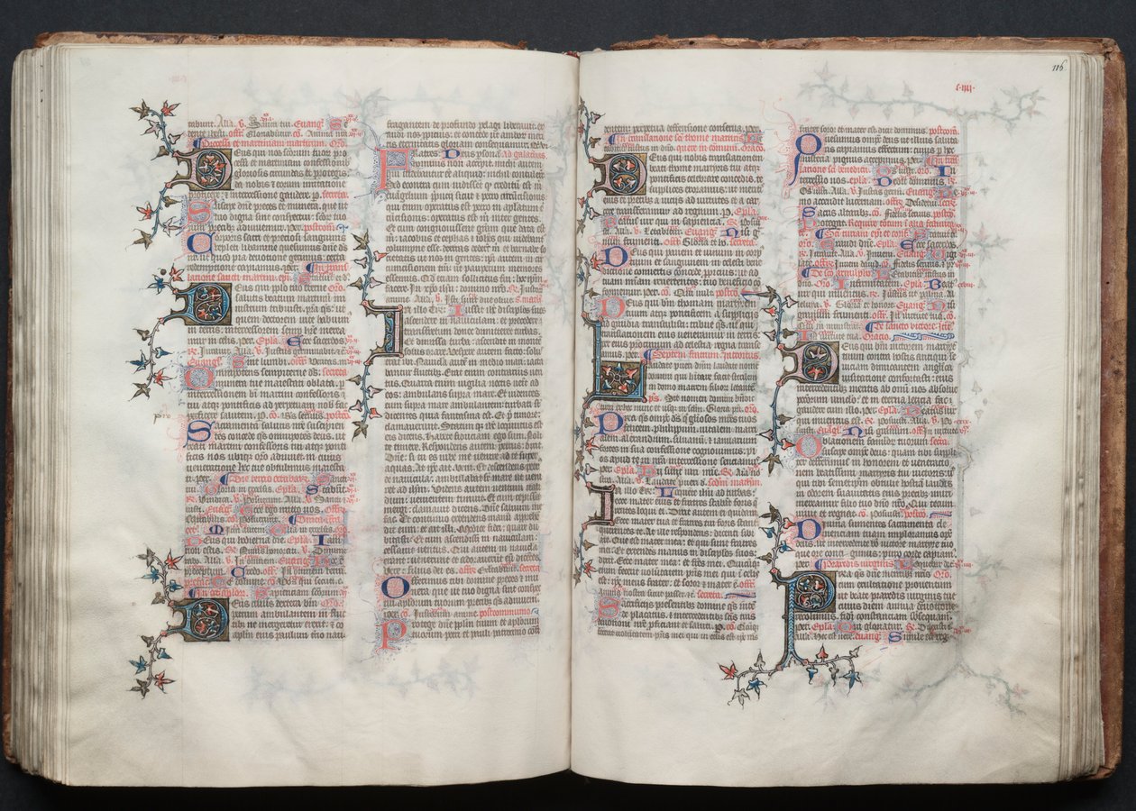 ゴータ・ミサールFol.116r、テキスト、1375年頃。 作： ボケテの達人