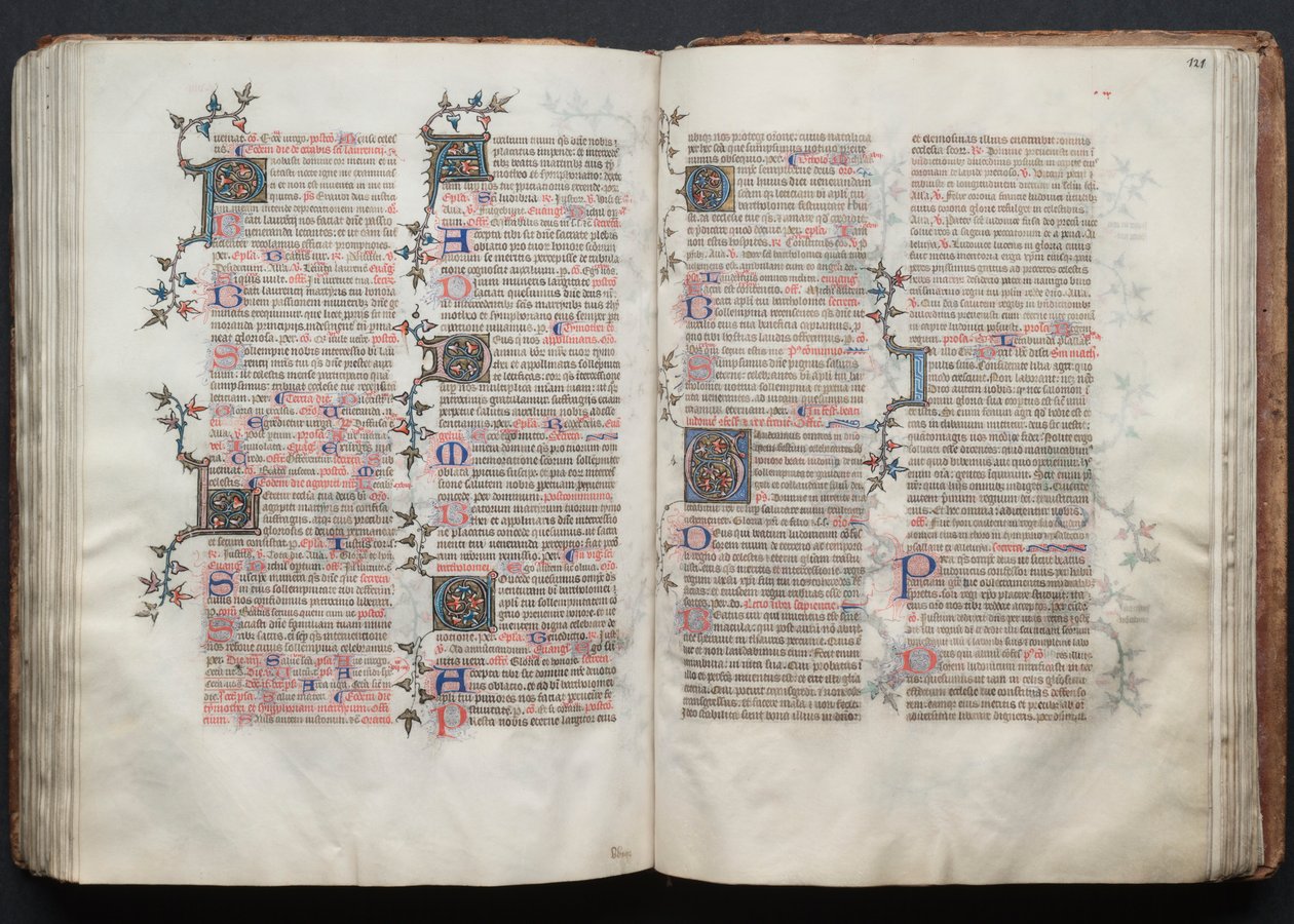 ゴータ・ミサールFol.121r、テキスト、1375年頃。 作： ボケテの達人
