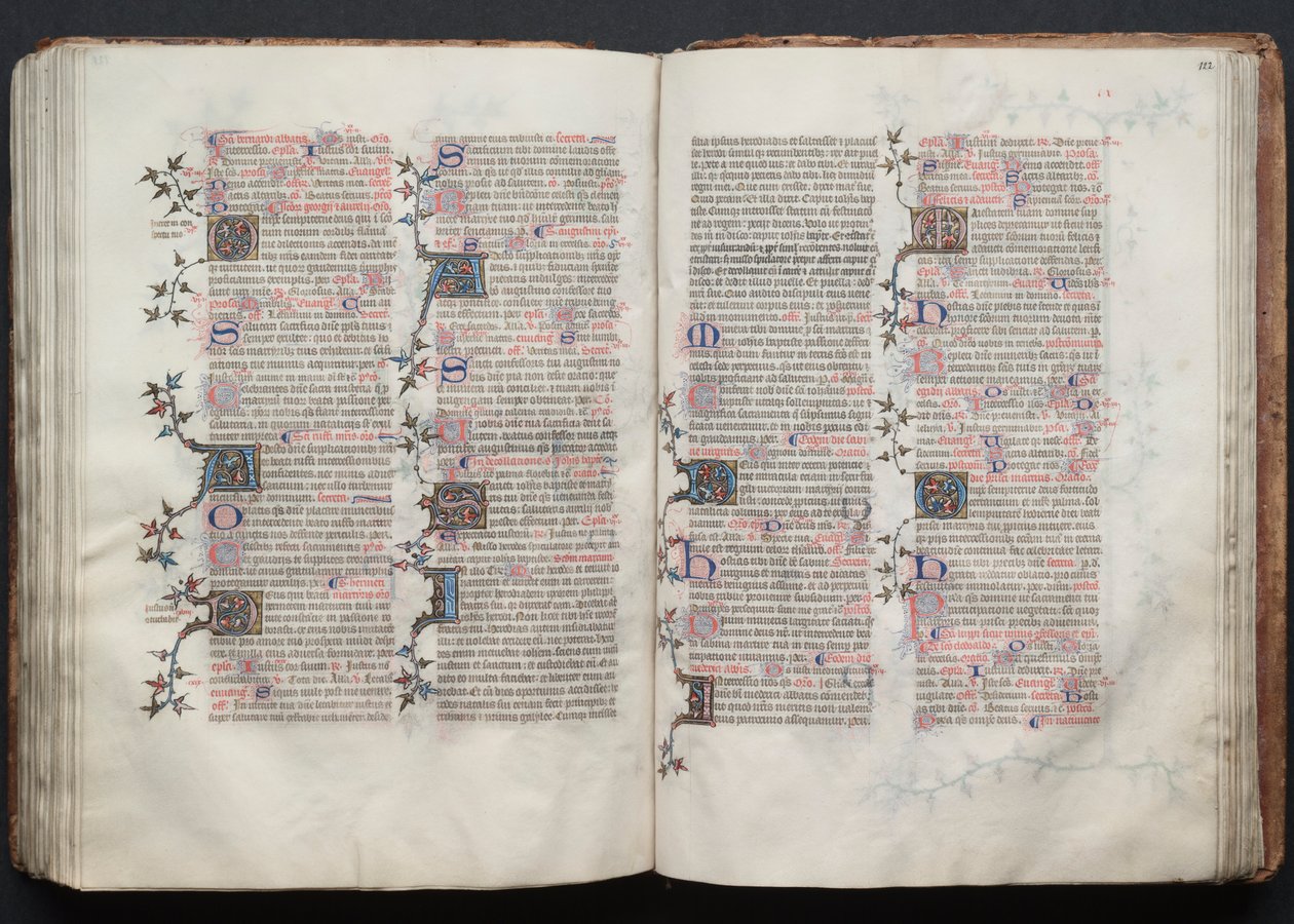 ゴータ・ミサールFol.121v、テキスト、1375年頃。 作： ボケテの達人