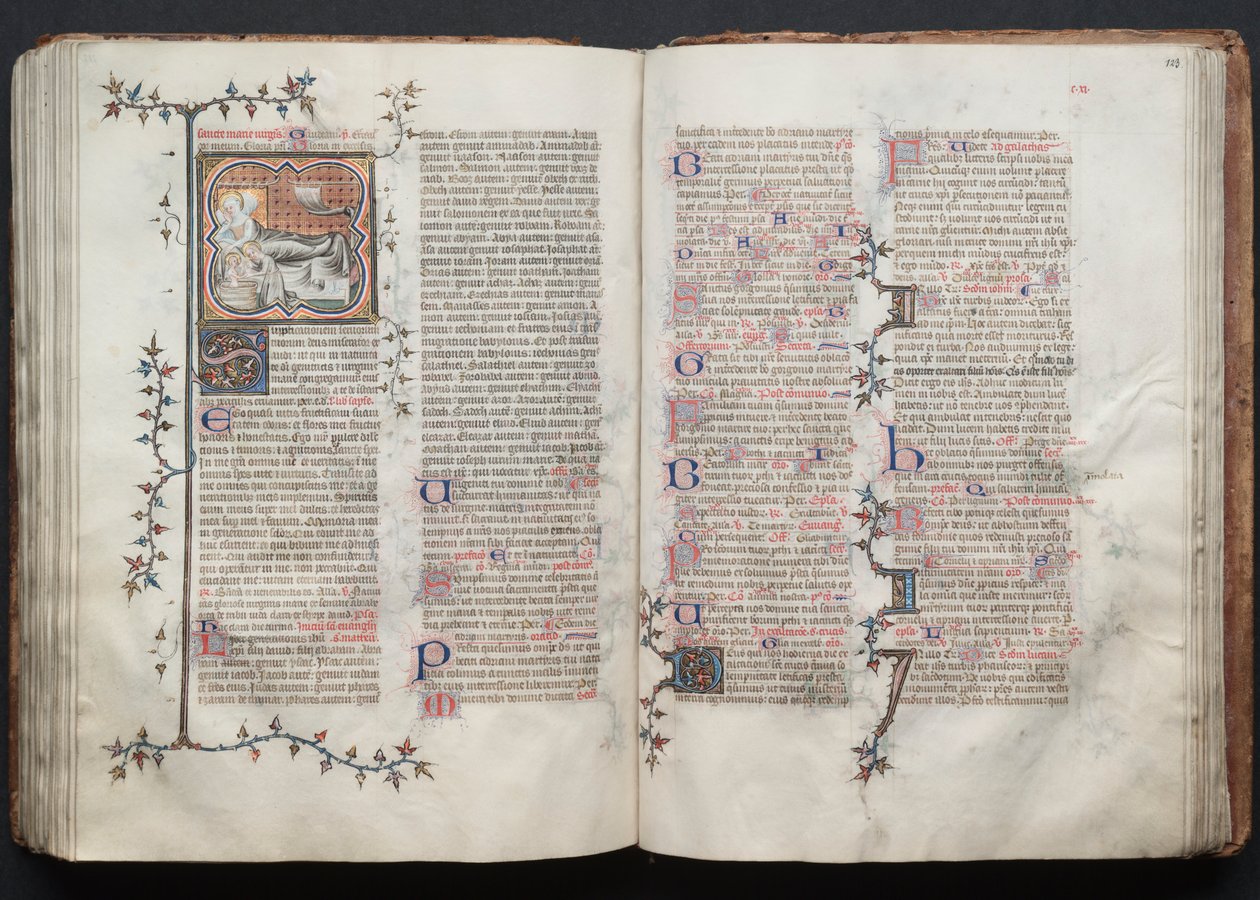 ゴータ・ミサールFol.123r、テキスト、1375年頃。 作： ボケテの達人