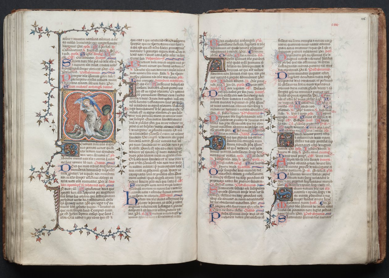 ゴータ・ミサールFol.125r、テキスト、1375年頃。 作： ボケテの達人