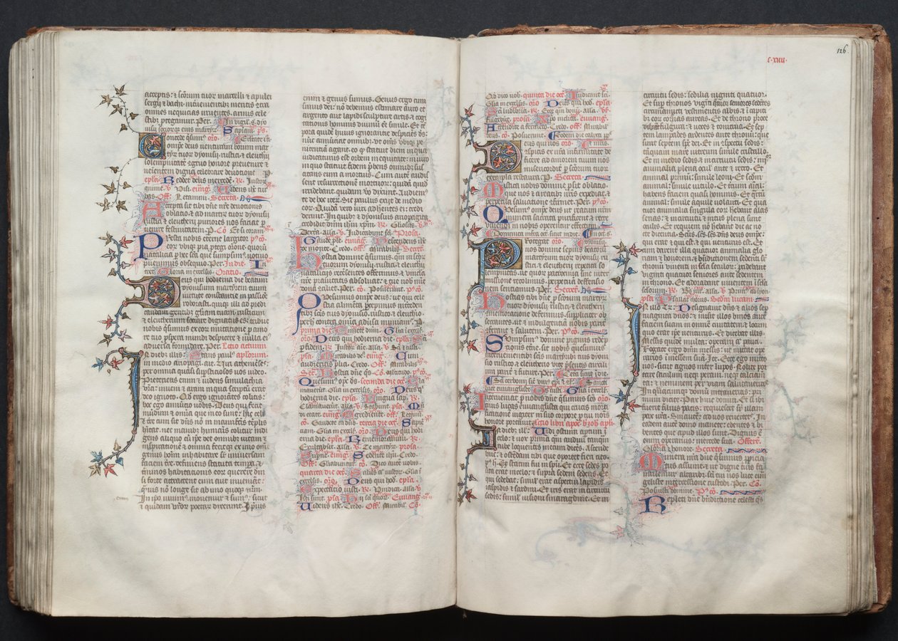 ゴータ・ミサールFol.125v、テキスト、1375年頃。 作： ボケテの達人