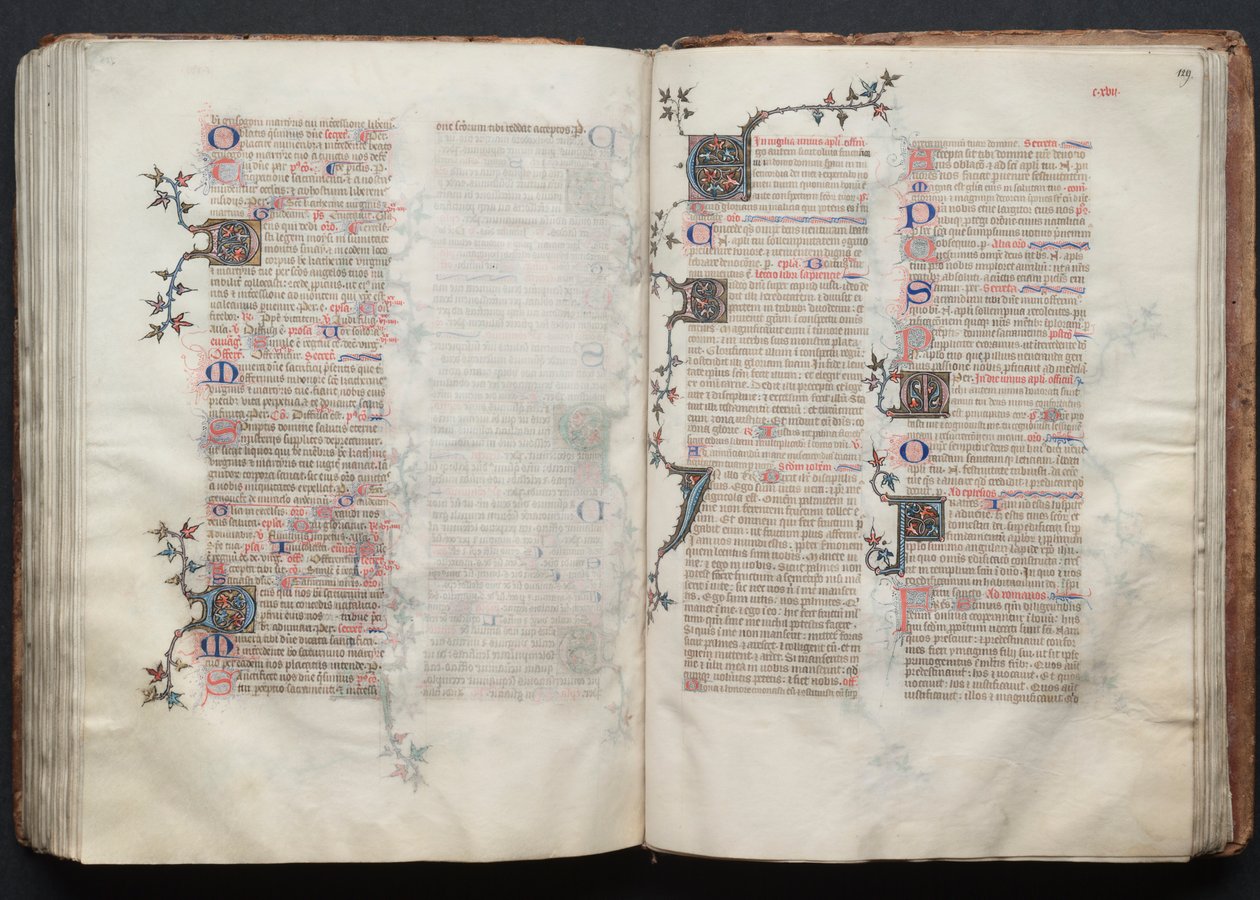 ゴータ・ミサールFol.129r、テキスト、1375年頃。 作： ボケテの達人