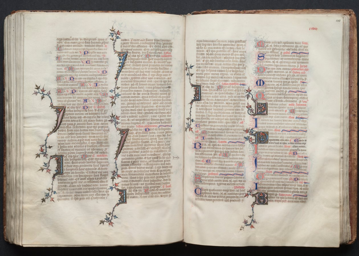 ゴータ・ミサールFol.129v、テキスト、1375年頃。 作： ボケテの達人