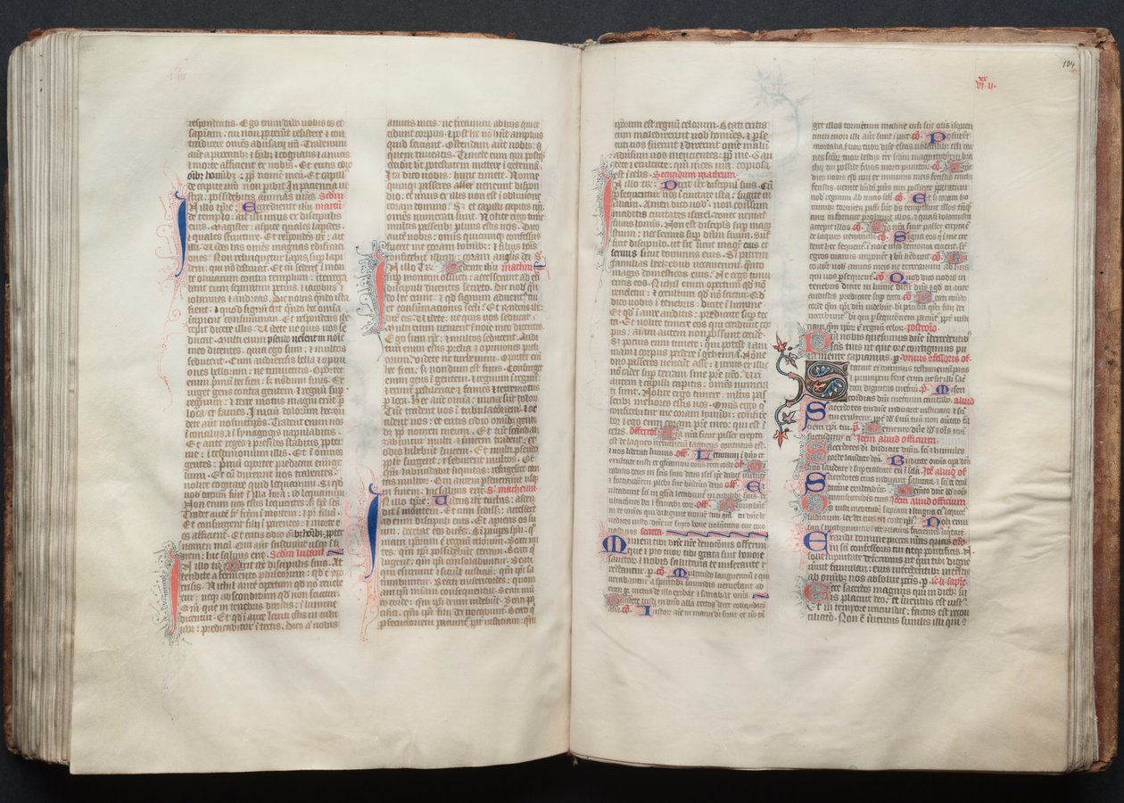 ゴータ・ミサールFol.133v、テキスト、1375年頃。 作： ボケテの達人