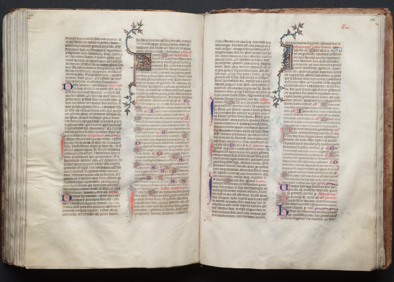 ゴータ・ミサールFol.134v、テキスト、1375年頃。 作： ボケテの達人