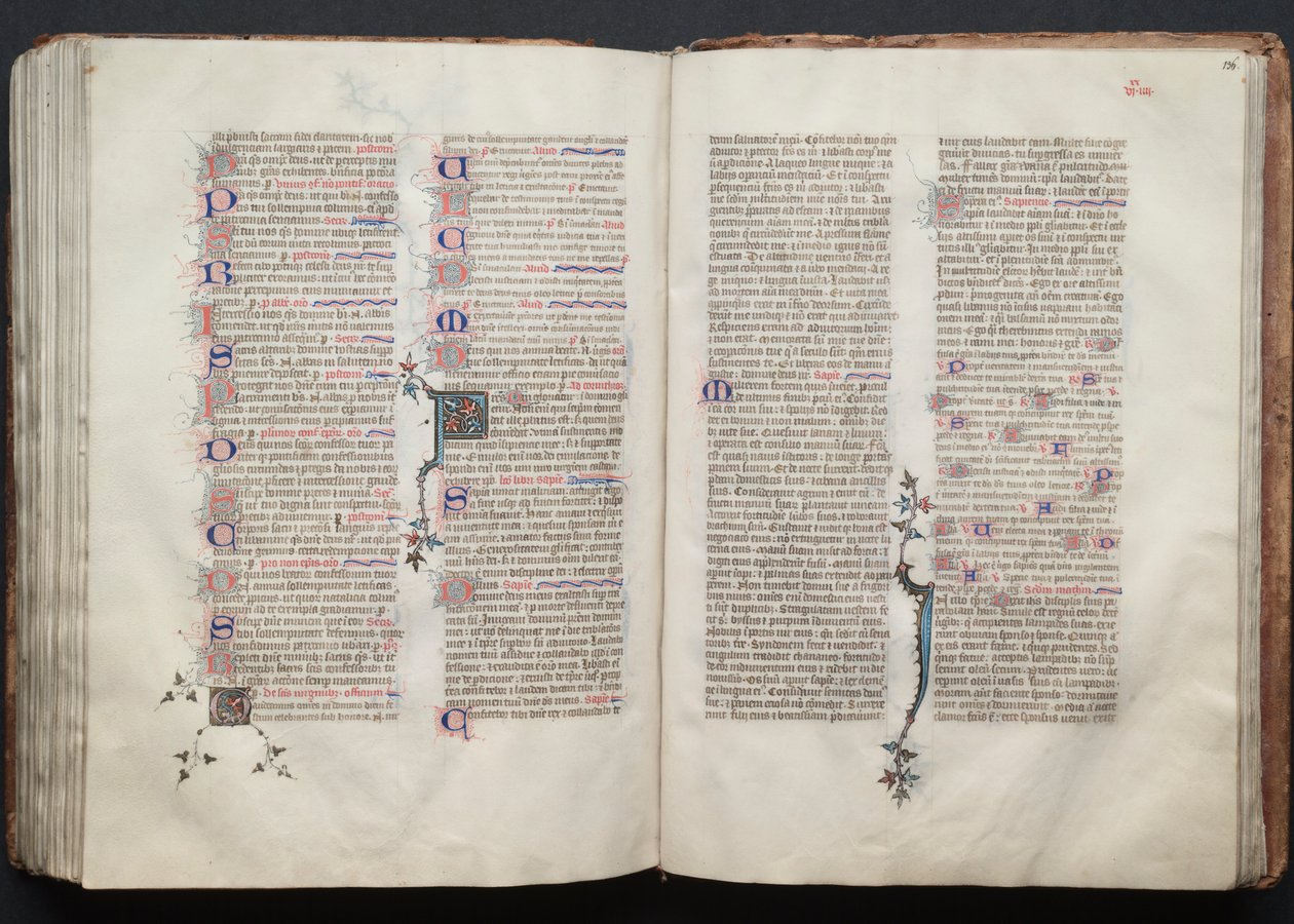 ゴータ・ミサールFol.136r、テキスト、1375年頃。 作： ボケテの達人