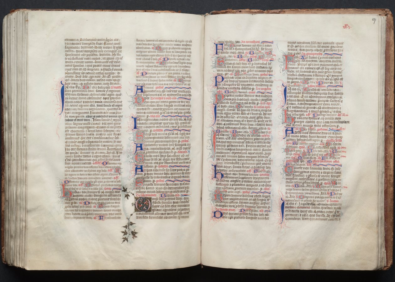 ゴータ・ミサールFol.137r、テキスト、1375年頃。 作： ボケテの達人