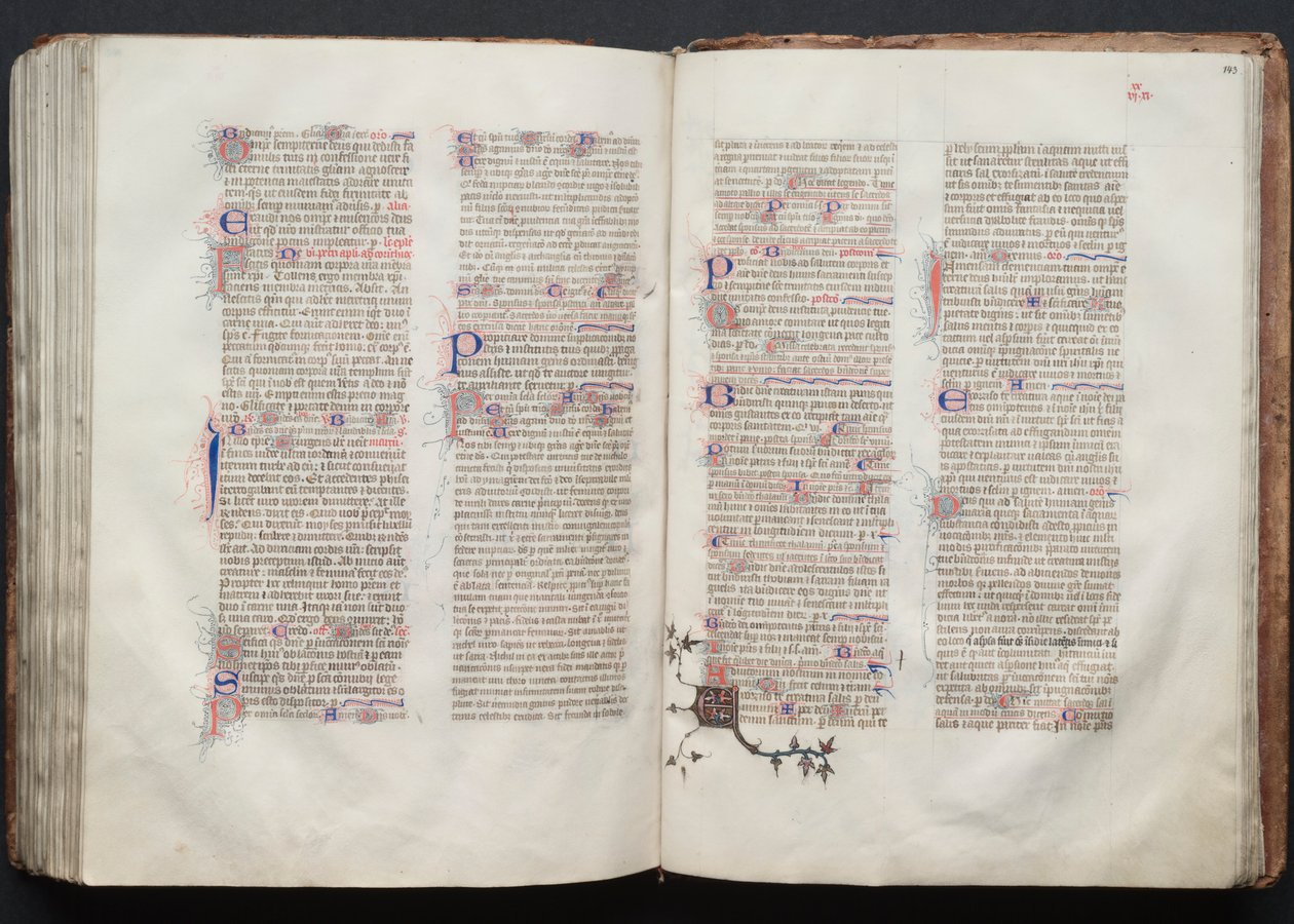 ゴータ・ミサールFol.143r、テキスト、1375年頃。 作： ボケテの達人