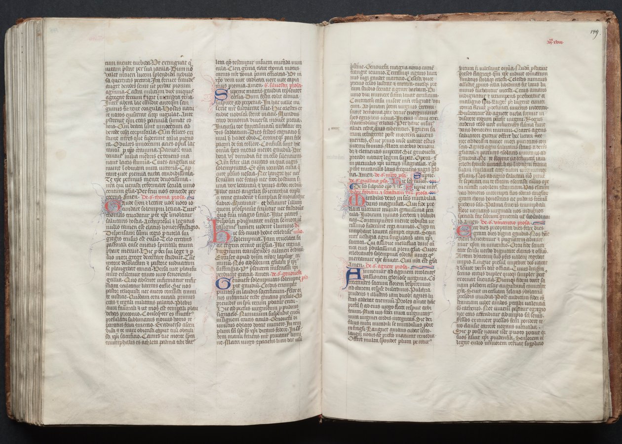 ゴータ・ミサールFol.149r、テキスト、1375年頃。 作： ボケテの達人