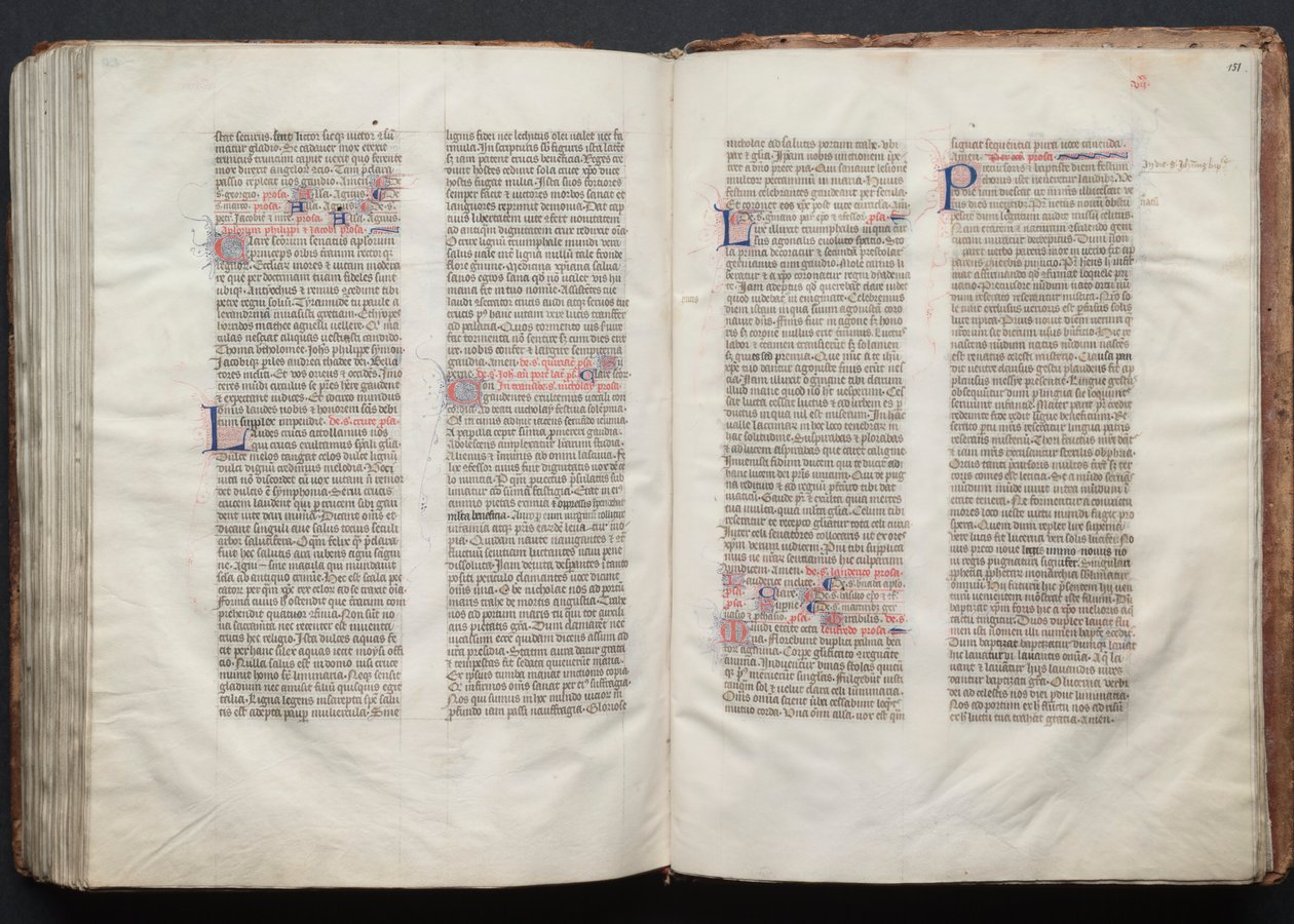 ゴータ・ミサールFol.151r、テキスト、1375年頃。 作： ボケテの達人