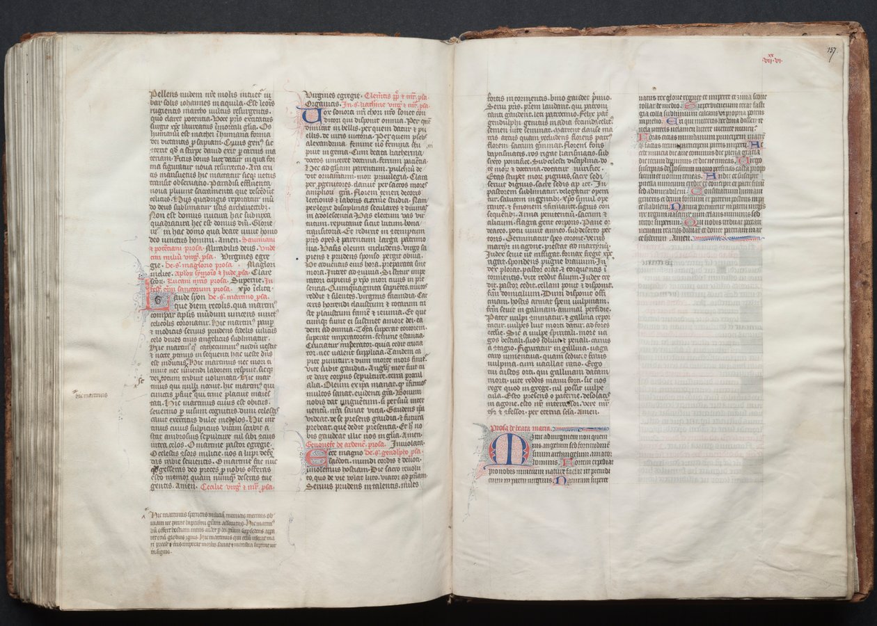 ゴータ・ミサールFol.156v、テキスト、1375年頃。 作： ボケテの達人