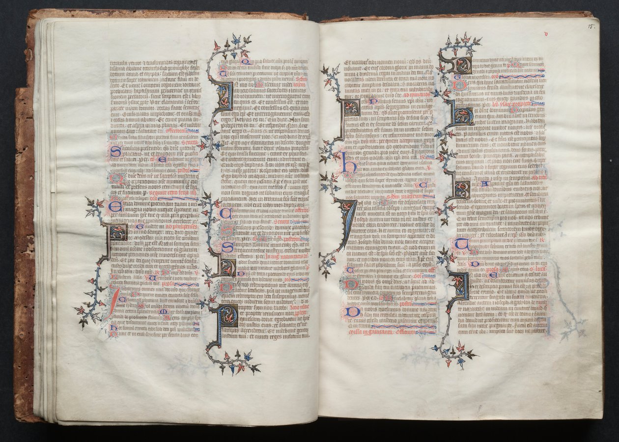 ゴータ・ミサールFol.15r、テキスト、1375年頃。 作： ボケテの達人