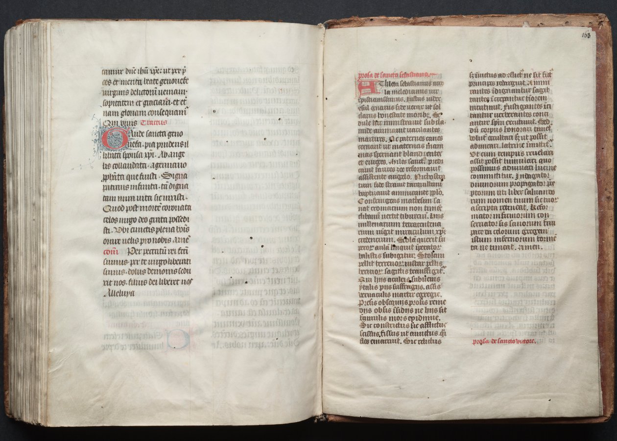 ゴータ・ミサールFol.163r、テキスト、1375年頃。 作： ボケテの達人