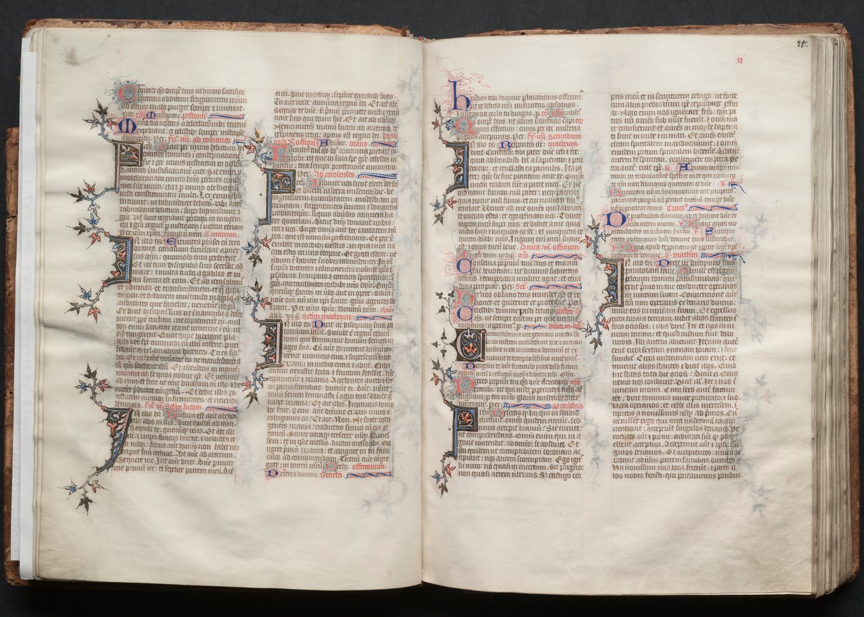 ゴータ・ミサールFol.20v、テキスト、1375年頃。 作： ボケテの達人