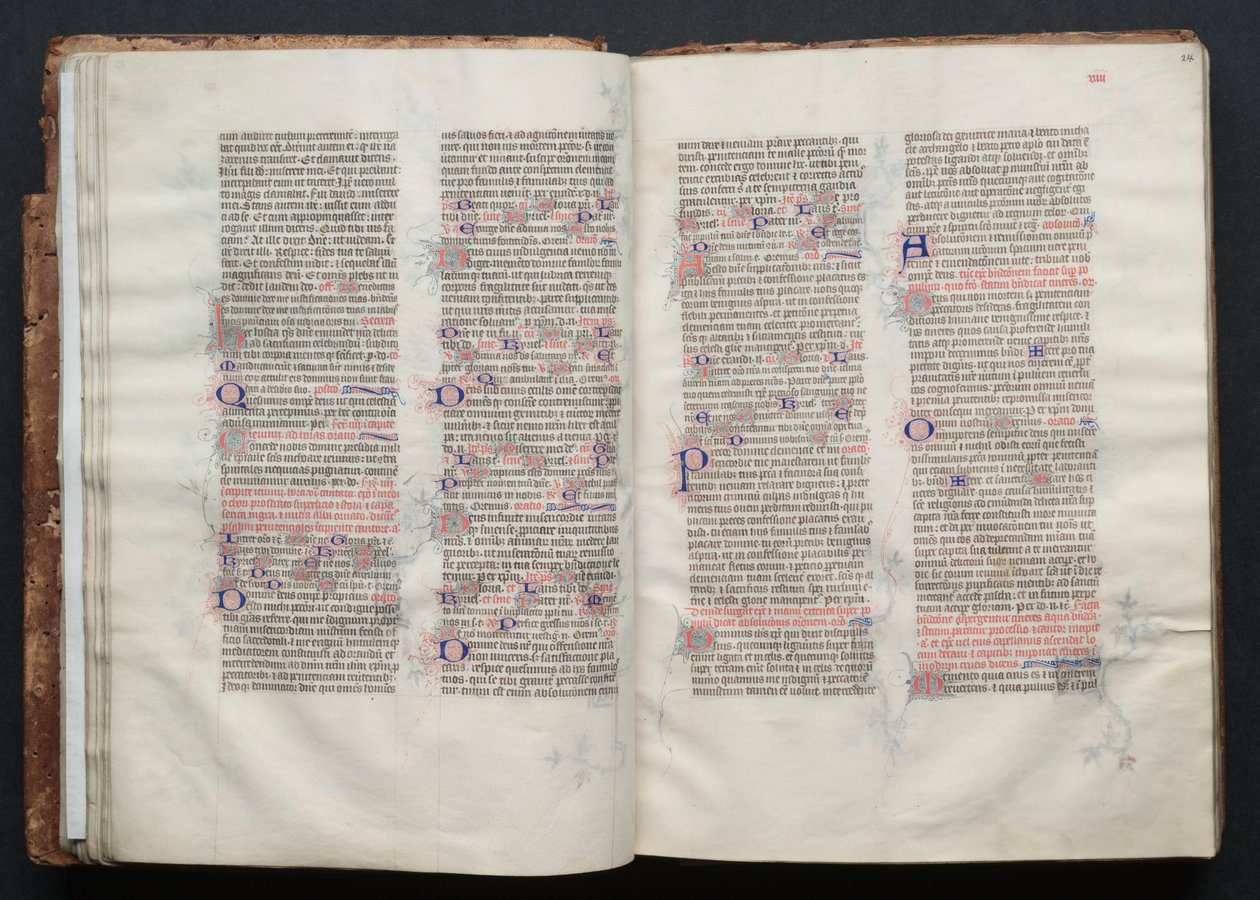 ゴータ・ミサールFol.24r、テキスト、1375年頃。 作： ボケテの達人