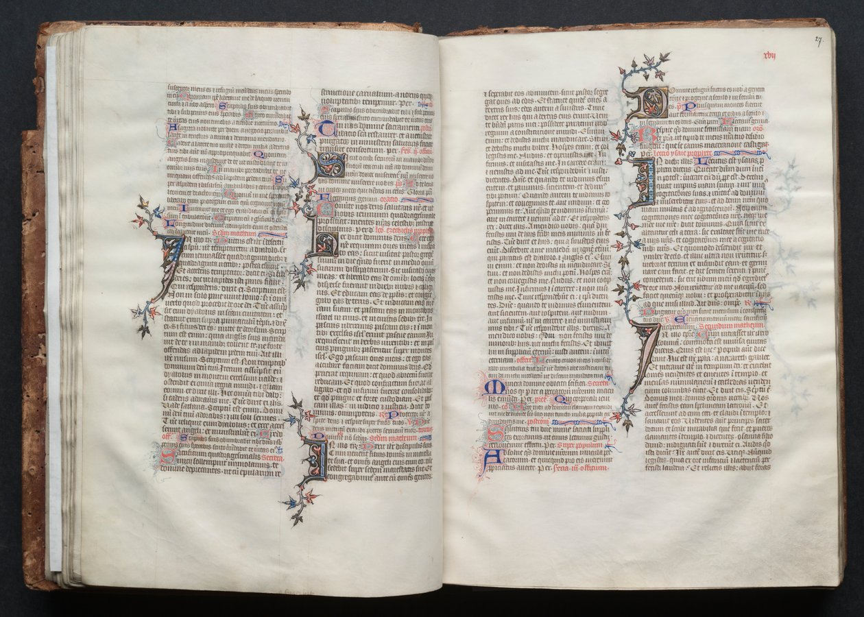 ゴータ・ミサールFol.26v、テキスト、1375年頃。 作： ボケテの達人